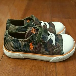 Boys Ralph Lauren Camo Nylon Sneaker (Toddler)